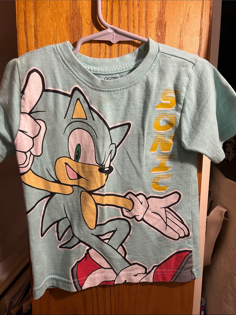 Kids' Light Teal Sonic Graphic Tee - Short Sleeve